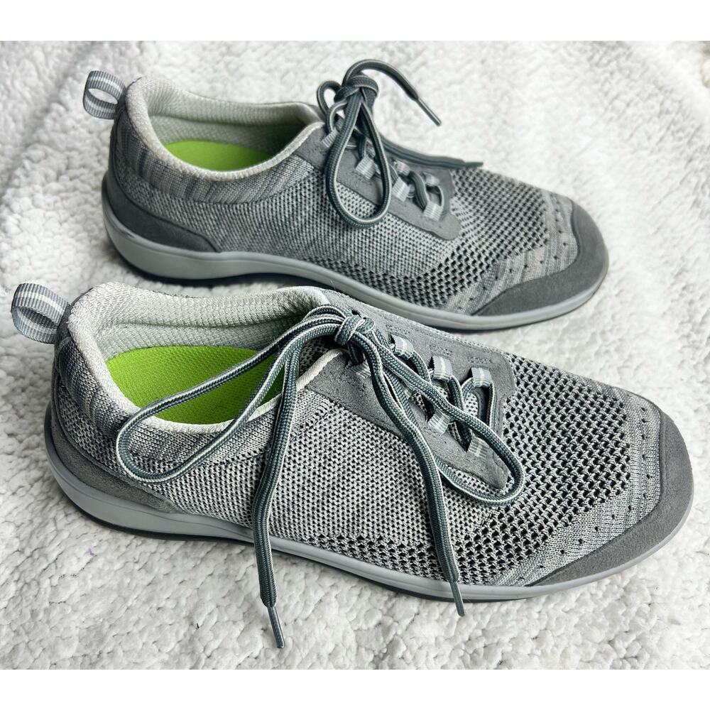 Orthofeet Palma 716 Women's Stretch Knit Shoes Gray Sneakers - size 8.5